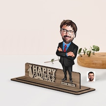 Bk Gift Kişiye Özel 3d Kabartma İsimli Baba Karikatürlü Ahşap Biblo-7, Babaya Hediye, Babalar Günü Hediyeleri Kobitmeyen138195 Bk Gift