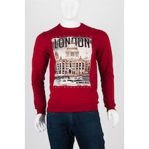 Londra Unisex Pamuklu Slim Fit Sweatshirt Medium Çok Renkli