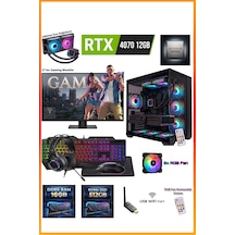 Ga-deluxe Siyah Geforce Rtx 4070 Amd Ryzen 9 9900x 16 Gb 512 Gb Ssd 27 Inç Monitörlü Set Masaüstü Oyuncu Bilgisayarı Cm4070bs2716gb