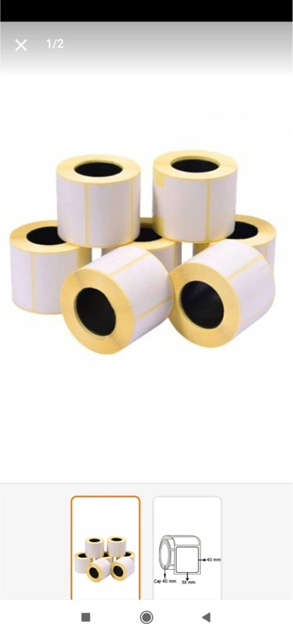 40x58 Terazi Etiketi 500adet Sarım 10 Rulo