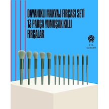 Taşınabilir Ergonomik Yapılı 13 Adet Fiber Kıllı Yüz Ve Göz Makyaj Fırçası Seti 09897021