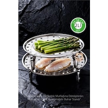 2'li Set Inox Çelik Ayaklı Buharlı Pişirme Aparatı - 24+28 Cm Çok Amaçlı Tencere İçi Haşlama Standı 0 2'li Set Inox Çelik Ayaklı Buharlı Pişirme Aparatı - 24+28 Cm Çok Amaçlı Tencere İçi Haşlama Standı 0