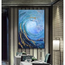 Kabartma Büyük Boy El Yapımı Yağlı Boya Tablo 106x119cm