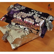Mor 20 Cm X 35 Cm-klasik Gümüş Pompalama Kağit Kutu Doku Kutusu Seti Moda Araba Moda Bez Havlu Setleri