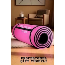 Mey İthalat Pilates Matı- Spor Matı - Yoga Matı 11 Mm Çift Taraflı Pembe Diğer