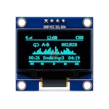 1.3 İnç Oled Ekran 128x64 I2c/ııc Ssd1306 Sürücülü Mavi
