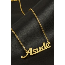 Asude İsimli Kolye -sarı N145 altın