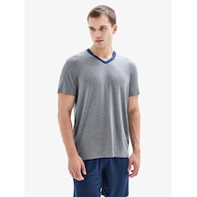 Erkek Pijama Takımı 40886 - Gri Melanj Gri Melanj