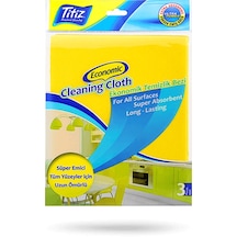 Titiz TP-703 Ekonomik Temizlik Bezi 3 Adet Sarı 35 x 38 CM