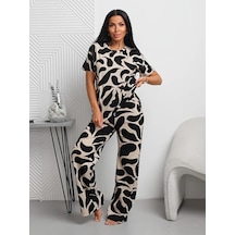 Anna Tex Büyük Beden Pantolonlu Ve Atletli Ev Pijama Takımı 484426732 Bej