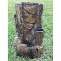 Ledli Yaprak Motifli Dekoratif Şelale 38x24x18cm DW72123 - Masaüstü Şelale