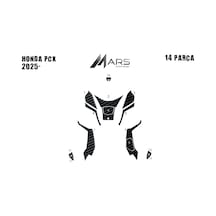 Honda Pcx 2025- Tank Pad Ve Grenaj Kaplama 14 Parça Siyah 45511529