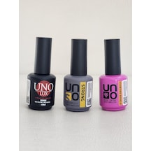 Uno Primer 15 ML + Stron Base 15 ML + Daimond Top Coat 15 ML Kalıcı Oje Seti