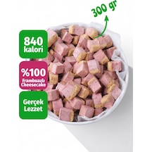 Freeze Dried Frambuazlı Cheesecake Kurutulmuş Çıtır Cheesecake Küpleri, Tatlı Küpleri Atıştırmalık - 300 Gr
