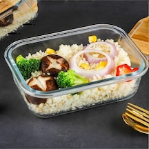 Morponi Bambu Kapaklı Vakumlu Saklama Kabı 1 Adet 1500 Ml Şeffaf