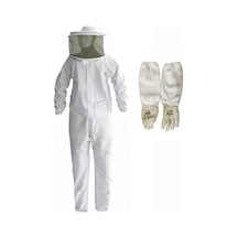 Sedef Beekeepıng Arıcı Tulum Maske + Arıcı Uzun Eldiven Kıyafet Set XL