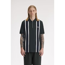Fred Perry M2420-q20 Tramline Erkek Polo Tişört Koyu Yeşil