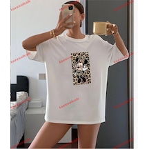 Tarzsokak Leopar Desenli Mcky Beyaz