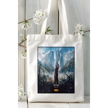 Art Hediye The Witcher Oyun Baskılı Omuz Çanta Kişiye Özel Model 10 Çok Renkli
