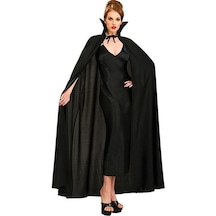 Siyah Renk Yakalı Halloween Pelerini 120 Cm 5691