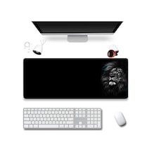 Sonictouch Ultragrand Mavi Gözlü Aslan Dikişsiz Xxl Gaming Oyuncu Masaüstü Siyah Beyaz Klavye Mouse Mousepad