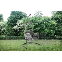 Tu Tienda Hobi Rattan Tekli Salıncak,beyaz Gri