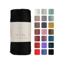 2 Mm - 200 Gr Polyester Makrome Ipi Siyah 230 M Polyester Makrome Ip Supla Ip Ve Çanta Ipliği