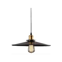 Rsylight Retro Metal Sarkıt Avize Rustik Tekli Sarkıt Siyah Cafe