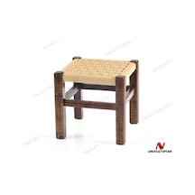 Hasır Ipli Ahşap Büyük Tabure 40Cm | Id4060