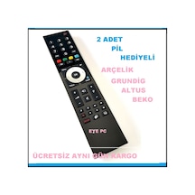 Arçelik Uyumlu Beko Uydulu Lcd Led Tv Kumandası 3D Tuşlu