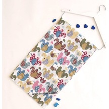 Bebe Müslin %100 Pamuklu Fil Desenli Gri