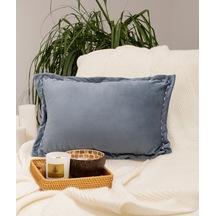 Koza Home İbiza Lacivert Kadife Yastık 30x50 5015