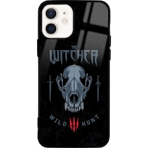 Apple Uyumlu iPhone 12 Witcher 3 Wild Hund Tasarımlı Glossy Telefon Kılıfı Siyah