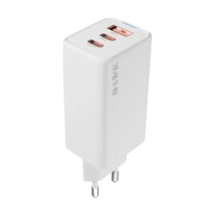 65w Pd Hızlı Şarj Adaptörü, 2 Usb-c Ve Usb-a Girişi İle Beyaz
