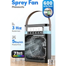 Blic Bwfn10 5 Başlıklı Buharlı Klima Fanı 600ml Su Hazneli Siyah Usb-c Şarjlı Masaüstü Air Cooler