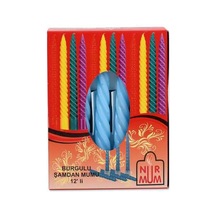 X-202 12 Li Şamdan Mum Çok Renkli