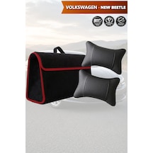 Volkswagen New Beetle Uyumlu Koltuk Yastığı Siyah Renk Bagaj Çantası Lüks Model
