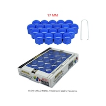 Bijon Kapağı Düz 17 Mm Mavi 20 Li Set