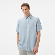Nautica Erkek Mavi Classic Fit Çizgili Gömlek Çizgili W55447t Mavi