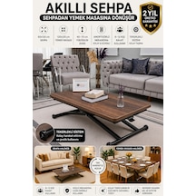 Home Üst Tabla Mdf Barok Ceviz Oval Köşe Alt Ayak Siyah