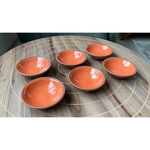 Athstore Turuncu Sosluk Reçellik Çerezlik Lokumluk Kase 6 Lı Set Turuncu