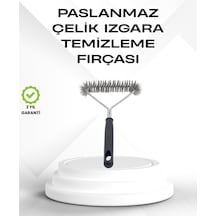 Tel Izgara Temizleme Fırçası Bbq Sonrası Kolay Temizlik Ahşap - Şeffaf