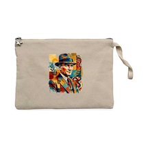 Atatürk Mozaik Sanat Krem Clutch Astarlı Cüzdan / El Çantası