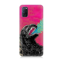 Oppo A92 Uyumlu Godzilla Siyah Ejderha Desenli Silikon Kılıf