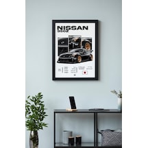 Nissan 350z Ahşap Çerçeveli Tablo Poster Otomobil Tasarım Baskı