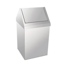 11 Lt Çatı Kapaklı Çöp Kovası Paslanmaz 1 Adet Beyaz