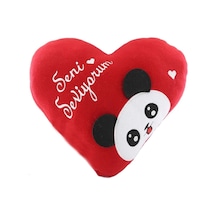 Kalp Yastık Panda Desenli Seni Seviyorum Yastık