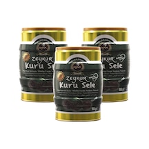 Zeykur Zeytinleri Diyet Light Tuzsuz Kuru Sele Siyah Zeytin 3 x 900 G