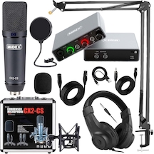 Exclusive Paket-1 CX2 Mikrofon GLX-700GR Ses Kartı Stüdyo Kayıt Seti