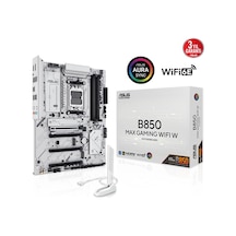 Asus B850 Max Gamıng Wıfı W, 4xddr5, 3x M2, Hdmı, Dp, Type-c, Wi-fi 6e, Bluetooth V5.3, Am5 Soket Gamıng Beyaz Anakart